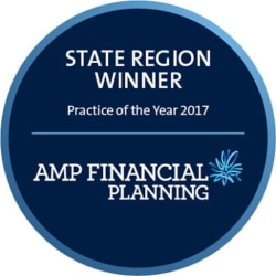 AMP Financial Planning Practice of the Year State Region Winner Logo - Blueprint Wealth Perth